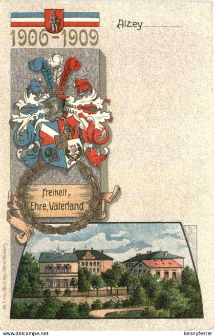 Alzey - Freiheit Ehre Vaterland - Litho