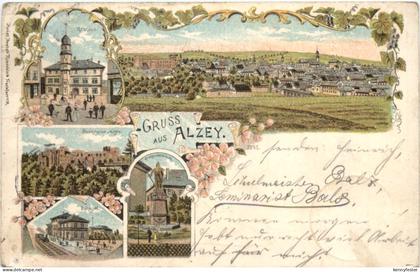 Gruss aus Alzey - Litho
