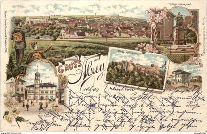 Gruss aus Alzey - Litho