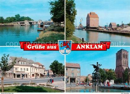 Anklam Peenebruecke Binnehafen mit Speicher Breitscheid Platz Marktplatzmit Niko