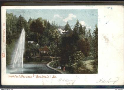 Annaberg-Buchholz Erzgebirge Annaberg-Buchholz Waldschloesschen Springbrunnen Te