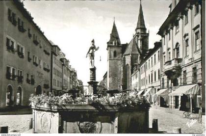 Ansbach Mittelfranken Ansbach Kirche Brunnen