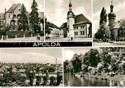 Apolda Carolinenheim Rathaus Martinskirche uebersicht Lohteich