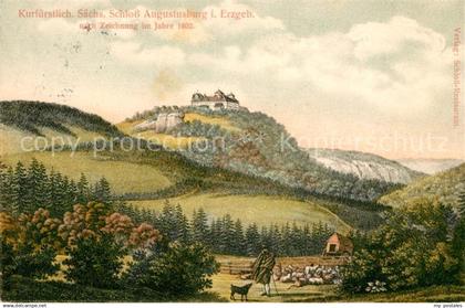 Augustusburg Schloss Augustusburg Zeichnung