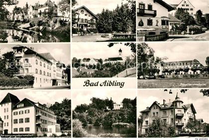 Bad Aibling Haeuserpartie an der Glonn Kurhaus Ratskeller Kurhotel Pensionistenh