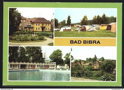 AK Bad Bibra, Kuranlage, Campingplatz, Waldbad, Ortsansicht