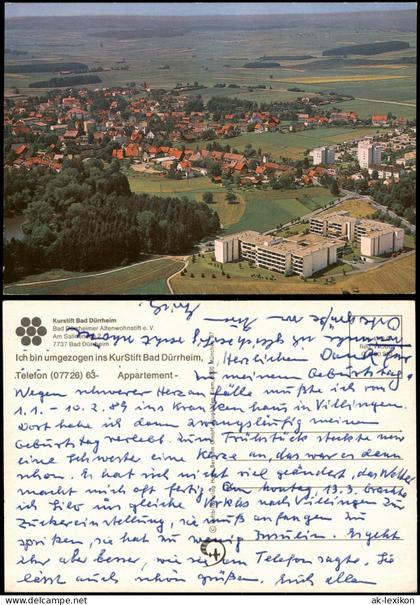 Ansichtskarte Bad Dürrheim Luftansicht vom Kurstift Bad Dürrheim 1989