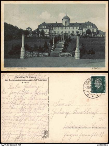 Ansichtskarte Bad Gottleuba-Bad Gottleuba-Berggießhübel Kurhaus 1930
