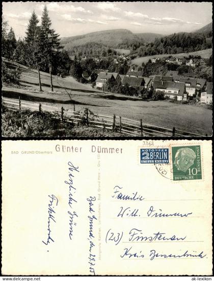 Ansichtskarte Bad Grund (Harz) Stadtpartie 1959