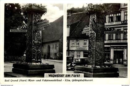 Bad Grund - Wegweiser am Markt