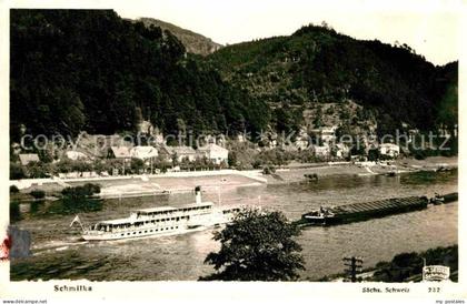 Foto Seidel M. Schmilka Nr. 232 Schmilka Seitenraddampfer