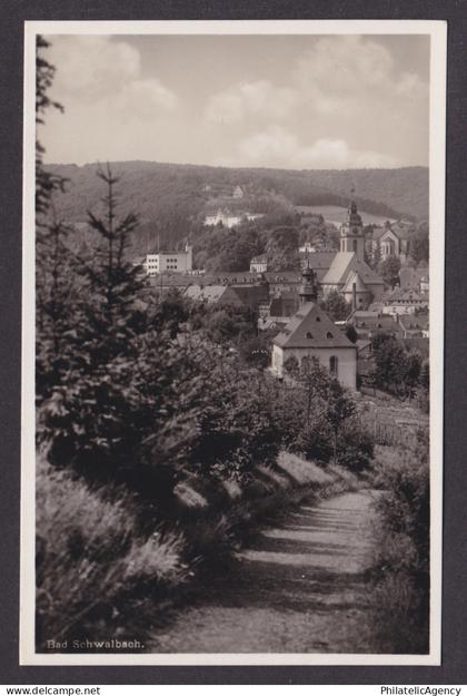 Vintage postcard Bad Schwalbach panoramic town view spa Hesse Germany