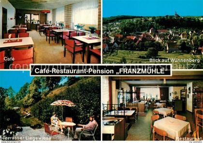 Bad Wuennenberg Restaurant Cafe Pension Franzmuehle