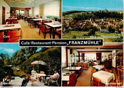 Wuennenberg Cafe Restaurant Pension Franzmuehle Terrasse Gesamtansicht