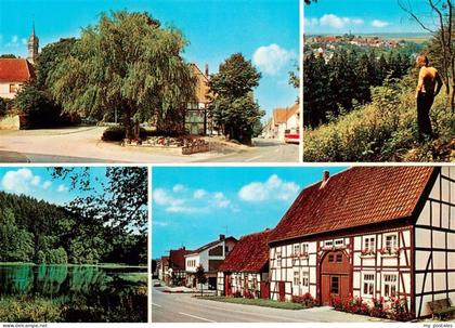 Wuennenberg Teilansichten Seepartie Fachwerkhaeuser