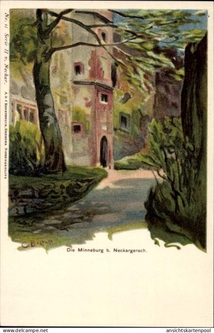 Artiste CPA Biese, C., Neckarkatzenbach Neunkirchen im Neckar Odenwald Kreis, Die Minneburg