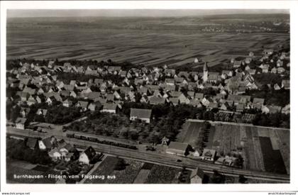 CPA Bernhausen Filderstadt Bade Württemberg, Luftaufnahme von mehrere Häuser, ländliche Umgebung