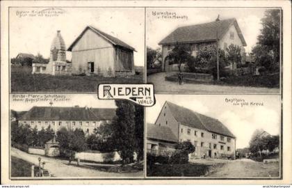 CPA Riedern am Wald Ühlingen Birkendorf, Warenhaus Felix Morath, Gasthaus z. gold. Kreuz, Kloster