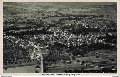 Kirchen Efringen-Kirchen Loerrach bw Fliegeraufnahme Feldpost