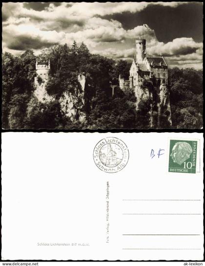 Lichtenstein (Württemberg) Gesamtansicht Schloss Lichtenstein 1960