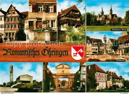 oehringen Hohenlohe Altstadtbrunnen Stiftskirche Schloss Marktplatz