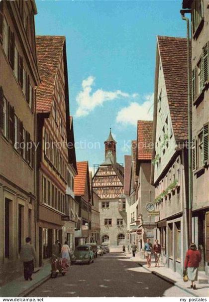 oehringen  Hohenlohe Marktstrasse mit Blick zum Rathaus