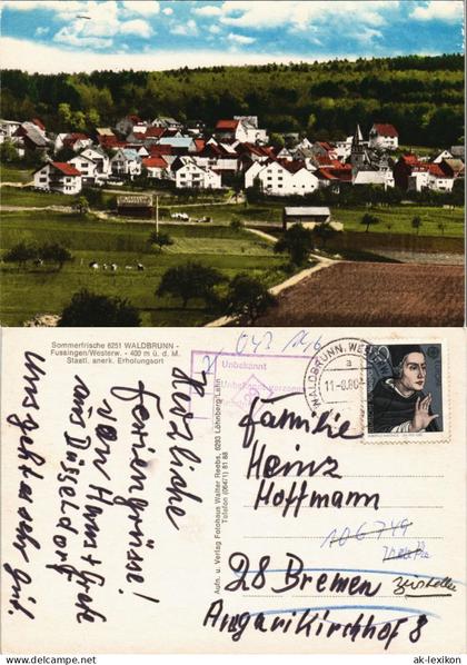 Waldbrunn (Odenwald) Panorama "Sommerfrische" 6251 Waldbrunn 1980