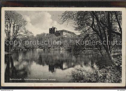 Ballenstedt Forstfachschule ehemaliges Schloss