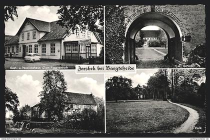AK Jersbek b. Bargteheide, Schloss, Gasthaus zum Fasanenhof, Park