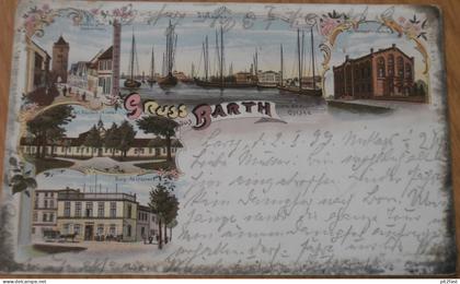 Gruss aus Barth i. Meckl. , 1899 , Litho , Mecklenburg , AK , alte Ansichtskarte !!