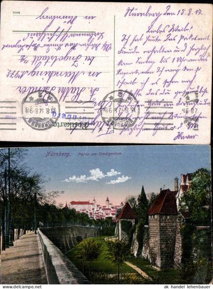702384 Nürnberg Stadtgraben Feldpost n. Manching Ingolstadt