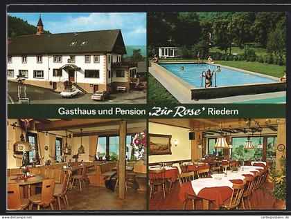 AK Riedern i. Erftal, Gasthaus u. Pension Zur Rose, Bes Georg Radke