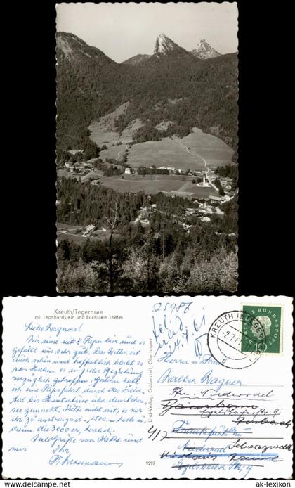 Ansichtskarte Kreuth mit Leonhardstein und Buchstein 1698 m 1961