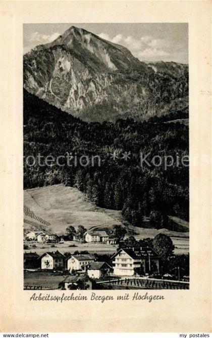 Bergen Chiemgau Arbeitsopferheim mit Hochgern Chiemgauer Alpen