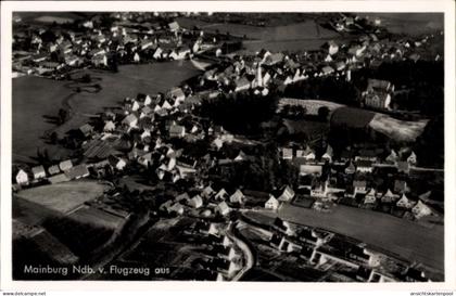 CPA Mainburg im Hallertau Niederbayern, Luftaufnahme von viele Häuser, Felder, Landschaft