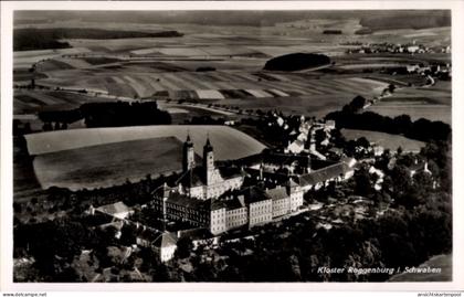 CPA Roggenburg Schwaben Bayern, Fliegeraufnahme, Kloster