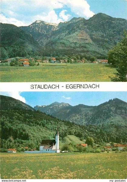 Staudach-Egerndach Panorama mit Hochgern Chiemgauer Alpen