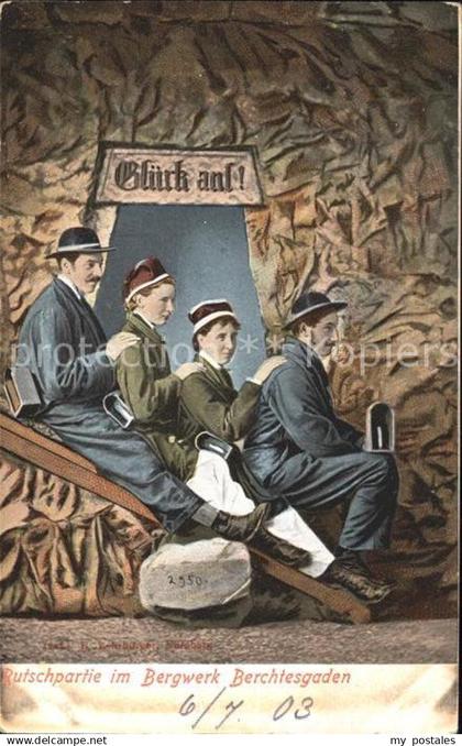 Berchtesgaden Rutschpartie im Bergwerk Berchtesgaden