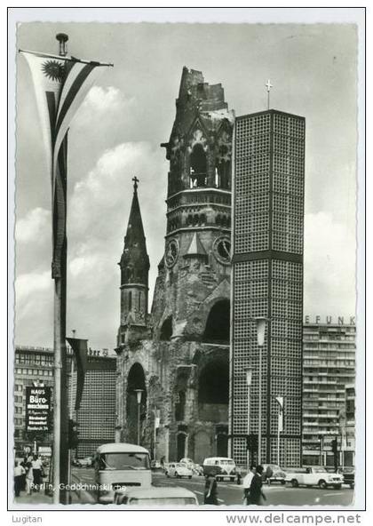 Cartolina - Berlino degli anni '60 - Gedächtniskirche - Budapester Straße, 10623 Berlin, Germania