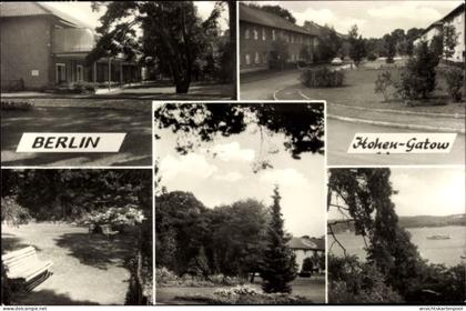 CPA Berlin Spandau Hohen Gatow, Stadtansichten, Straßenpartie, Parkanlage