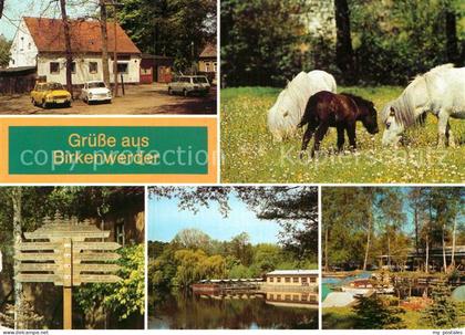Birkenwerder HOG Briesekrug Ponyzucht Wanderwegweiser Gaststaette Boddensee Boot