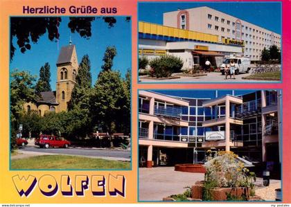 Wolfen Bitterfeld  Ev Kirche Warenhaus Edeka Neukauf Restaurant