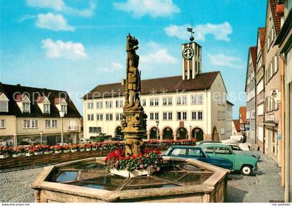 Boeblingen Marktplatz mit Rathaus und Brunnen