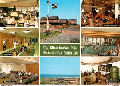 BORKUM Nordseebad Niedersachsen Klinik Borkum-Riff Kegelbahn Seewasser-Hallenbad
