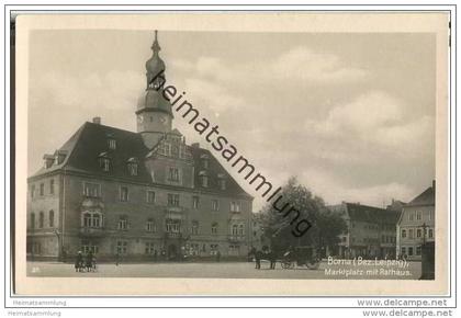 Borna - Marktplatz mit Rathaus