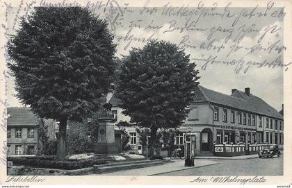 Am Wilhelmsplatz mit Conditorei Fehrbellin Brandenburg Postkarte AK 1943