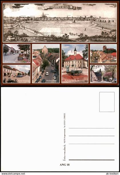 Angermünde Mehrbildkarte u.a. historische Panorama-Ansicht 2000