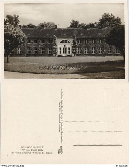 Ansichtskarte Paretz-Ketzin Schloß 1930