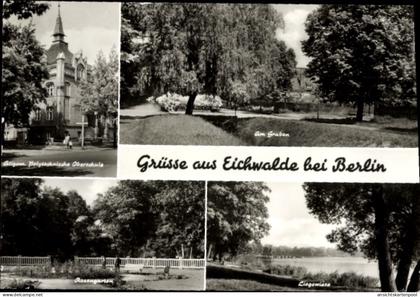 CPA Eichwalde im Kreis Dahme Spreewald, Am Graben, allgem. Polytechnische Oberschule, Rosengarten