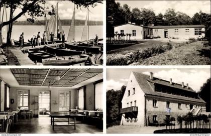 CPA Fredersdorf Vogelsdorf bei Berlin, Betriebsferienheim Stienitzsee, Segelboote